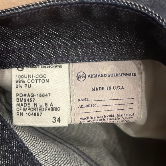 AG Slim Straight 34x27 SUPERB WORN 3x - Picture 3 of 7